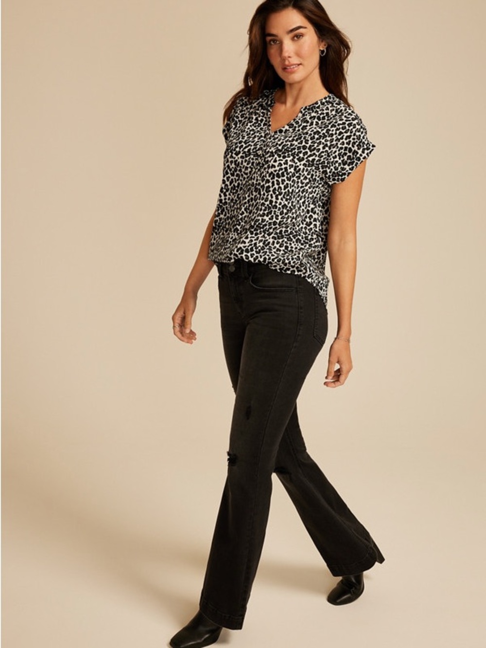 NWT Maurice’s Dolman Leopard Blouse